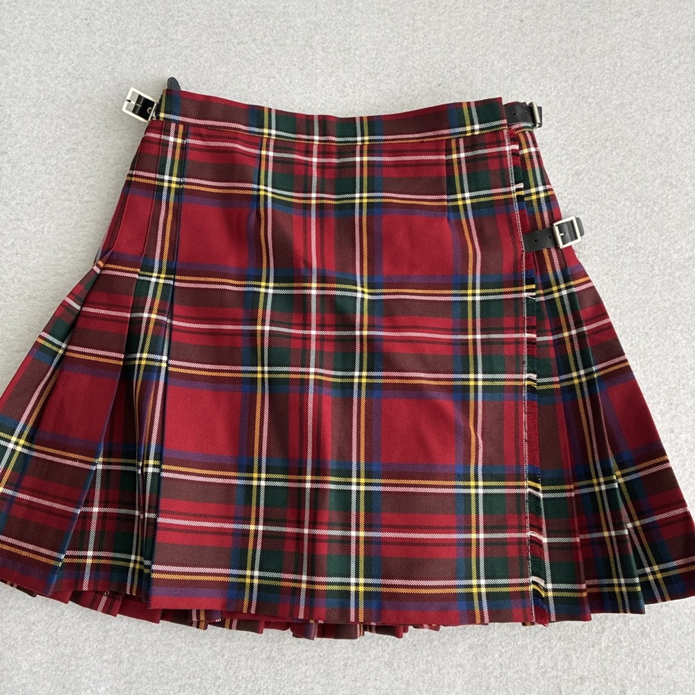 The Kilt Womens Size 12 Tartan Plaid Belted Buckled Scottish Retro Traditional